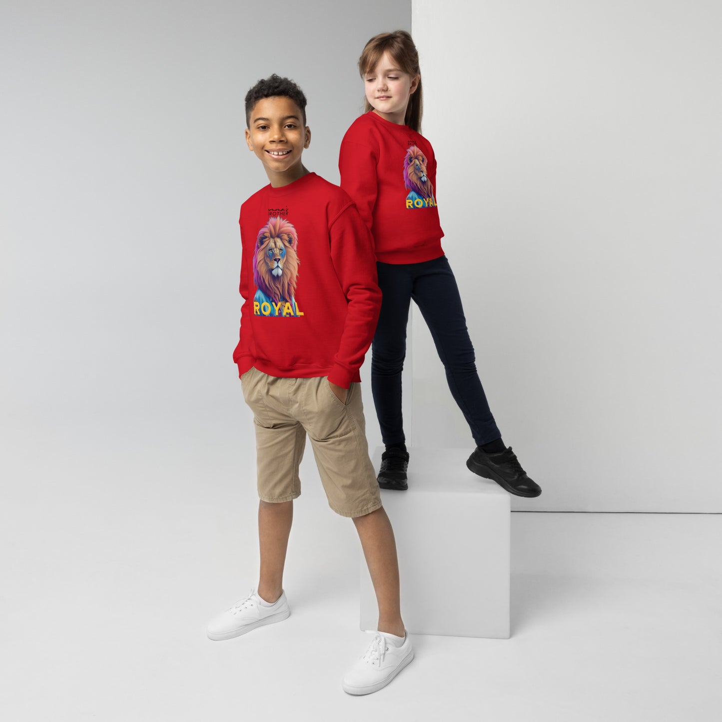 Sudadera clásica NIÑA/NIÑO unisex León 90s ROYAL