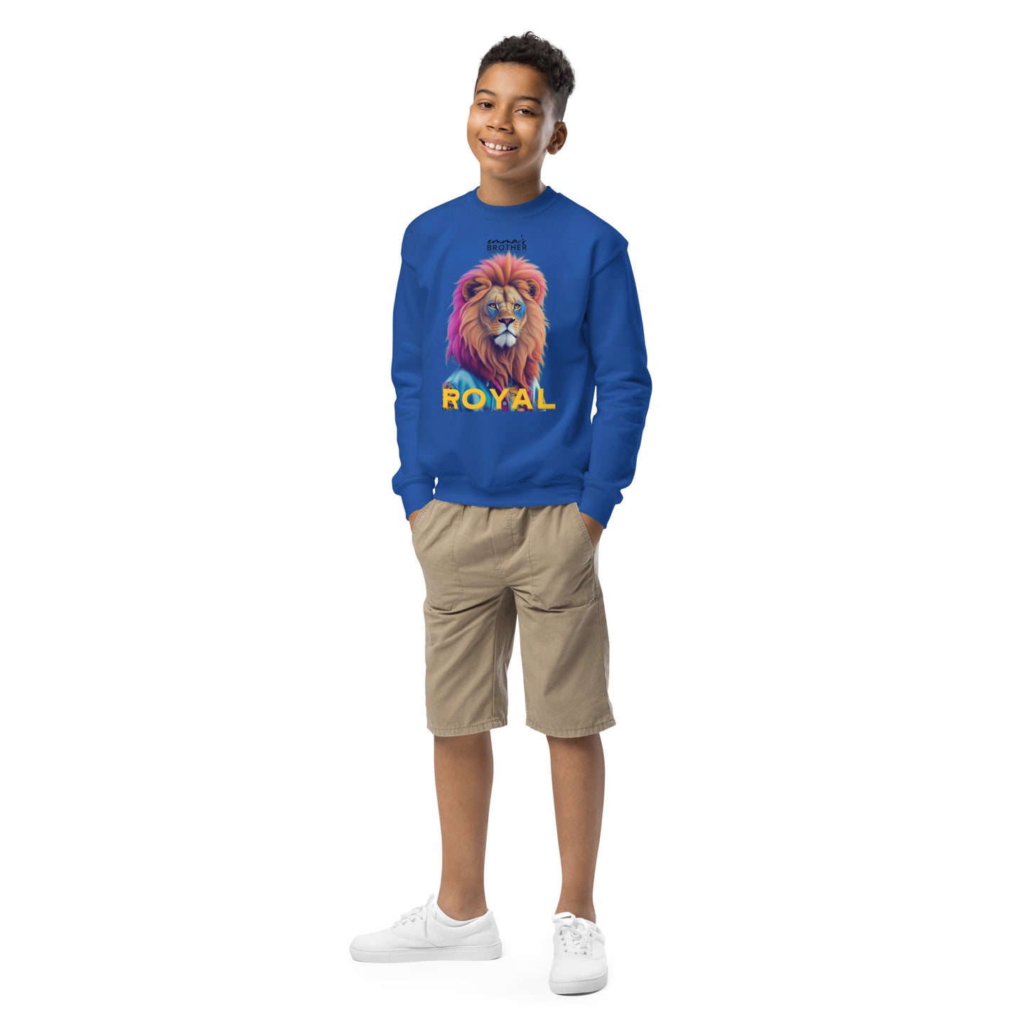 Sudadera clásica NIÑA/NIÑO unisex León 90s ROYAL