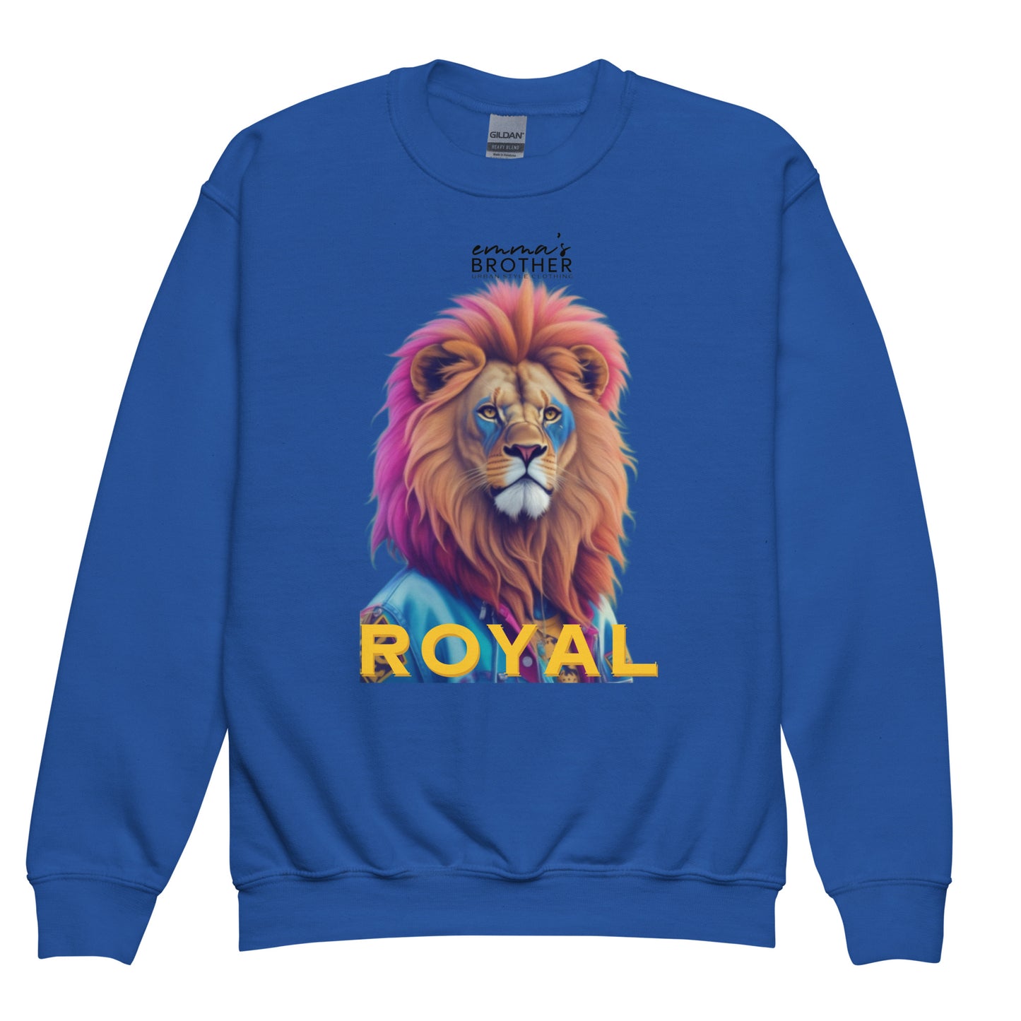 Sudadera clásica NIÑA/NIÑO unisex León 90s ROYAL