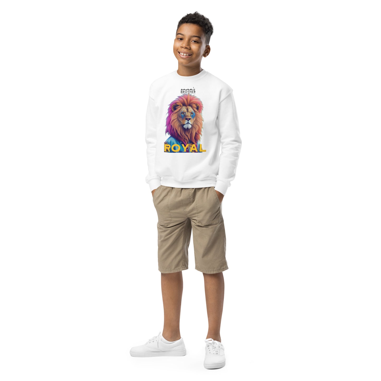 Sudadera clásica NIÑA/NIÑO unisex León 90s ROYAL
