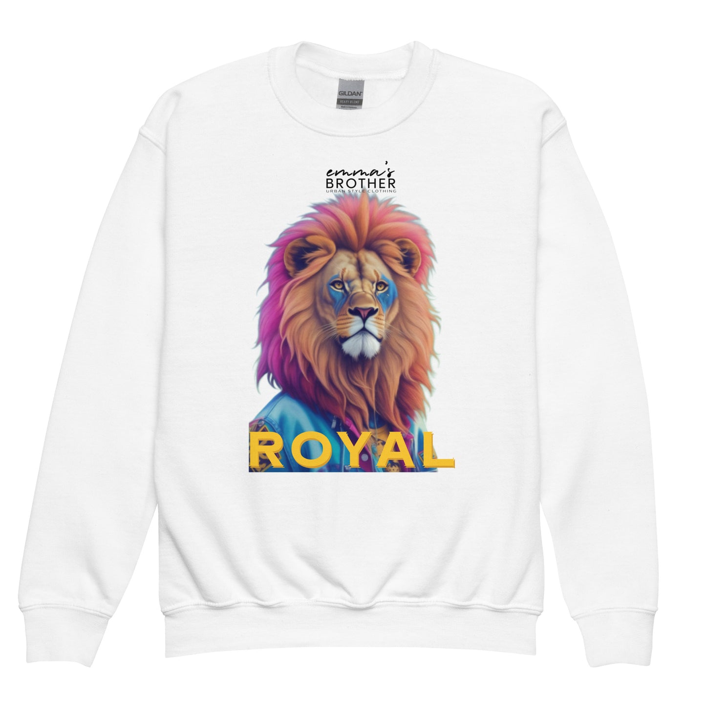 Sudadera clásica NIÑA/NIÑO unisex León 90s ROYAL
